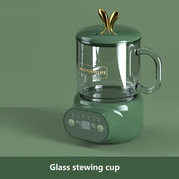 220V 600ML Mini Electric Stewing Cup Office Tee Puder Piima Kütte Veekeetja Keraamika/Klaas Tervise Supp Pliit
