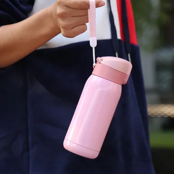 Armas candy värvi mini termosed koos elastne kaas roostevabast terasest kaasaskantav laste travel veekeetja mini vee pudel