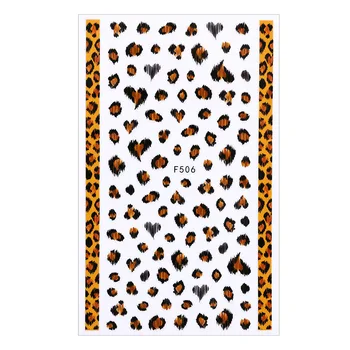 1tk Nail Art Teenetemärgi Disain Kleebis 3D Lummav Leopard Madu Prindi Tiiger Muster Küünte Kleebis Maniküüri-Tarvikud