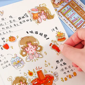 1tk/1lot Dekoratiivsed teipi Cute cartoon tüdruk Scrapbooking DIY Paber Jaapani Kleebised 3m
