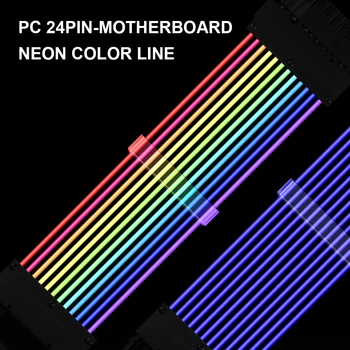 PSU pikendusjuhe RGB Emaplaadi Laiendamine 24PIN ATX,GPU Laiendamine Double/Triple 8PIN PCI-E 6+2Pin Vikerkaar Juhe ARVUTI Teenetemärgi