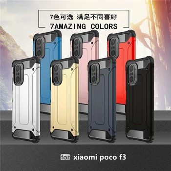 Eest Xiaomi Poco F3 Juhul Raske Raske PC Armor Silikoon Kummist Telefoni Puhul Xiaomi Poco F3 Kõva Plastikust Kate Xiaomi Poco F3