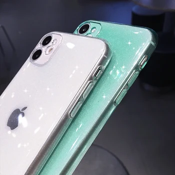 11 Pro Max Candy Värv Selge Glitter Põrutuskindel Telefon Case For iPhone 7 8 Plus Mini 12 12 Pro XS Max X-XR SE 2020 tagakaas