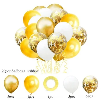21pcs Rose Gold Konfetit Õhupallid maapulm Sünnipäeva Laua Kaunistamiseks Beebi Dušš Poiss, Tüdruk, Bachelorette Pool DIY Uus Aasta