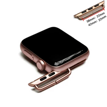 Vaadata ühenduspesa apple watch 6/se/5/4/3/2 bänd/rihm 42mm 38mm 44mm 40mm roostevabast terasest metallist Ühenduse Adapter iwatch