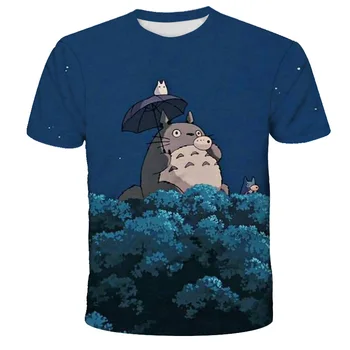 2021 Uus Totoro 3D Trükitud T-särk Meestele, Vabaaja O-Kaeluse, Lühikeste Varrukate Streetwear Tshirt Mood Harajuku Hip-Hop Mõõdus Top