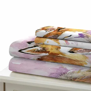 HELENGILI 3D-Voodipesu Komplekt Fox Maali Prindi tekikott Set Bedclothes koos Padjapüür Voodi Komplekt kodutekstiilid #FOX20