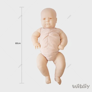 Witdiy Joseph/Silmad lahti 61CM Uuestisündinud baby doll kit Värvimata uuestisündinud kit Tõetruu kit Reborn Nukku kit tühi osad