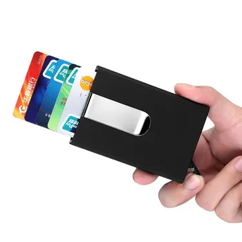 Metallist Äri-ID Travel Card Rahakoti Automaatne Pop-Up-ID Credit Card Hoidja Mehed Naised visiitkaart Juhul Roostevabast Terasest Klamber