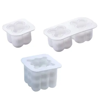 3D Nõgus Kera Magic Cube Mull Hallituse Nonstick Mousse Kook Küpsetamine Hallituse Square Küünal Vaha, Silikooni Hallituse DIY Käsitsi valmistatud Seep Hallituse