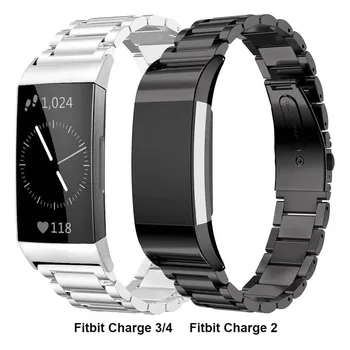 Metallist Randme Bänd Fitbit Eest 2 Fitness Asendamine Rihma Fitbit Eest 3/4 SE Käepaela Roostevabast Terasest Käevõru Hõbe