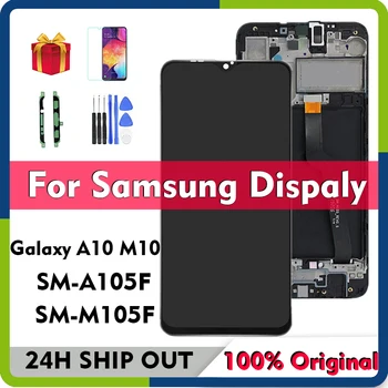 A10 Originaal Samsung Galaxy A10 M10 A105 M105 SM A105F A105G A105M A105N DS LCD Ekraan, Millel on Puutetundlik Digitizer Assamblee