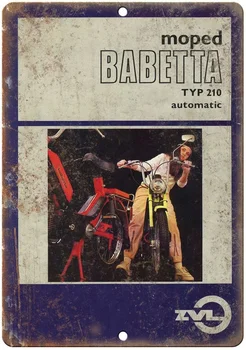 Babetta Mopeed TYP Tina Märk kunsti seina kaunistamiseks,vintage alumiinium retro metallist märk