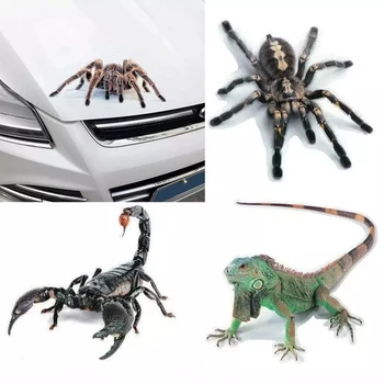 3D Spider Sisalik Skorpion Auto Kleebis 3D-Loomade Muster Sõiduki Akna Peegel Kaitseraua Decal Decor niiskuskindel Suure jäikusega