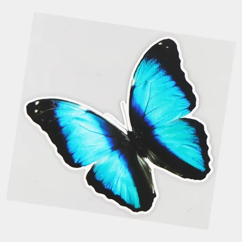 YJZT 15.5×14.4 CM Loomulikku Ilu Sinine Liblikas dekoratsiooni Kleebised Loomade Auto Kleebised Tarvikud 21A-0179