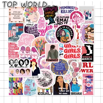 10/50tk/set Feminism Cartoon Inspireeriv Tüdruk Võrdõiguslikkuse Kleebis Kids Fashion Sülearvuti Kleebised Juhul Pagasi Kiivri Kohver
