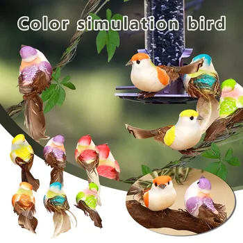 Lind Decor Õie Decor Troopiline Decor Võltsitud Linnud Troopilisi Linde 6pcsr Aed Õue Kaunistamiseks Bird Feeder Outdoor Indoor lemmikloomad