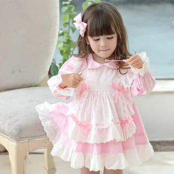 Laste hispaania Lolita stiilis riided Tüdruk kleit Kevadel ja sügisel pikad varrukad printsess kleit