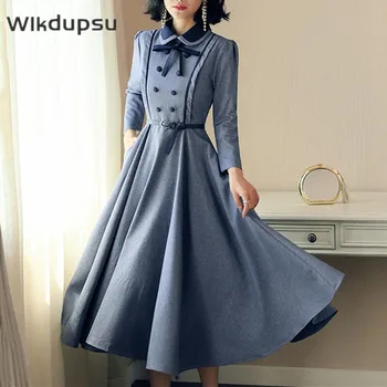 Prantsuse Vintage Kleit Naiste Elegantne Mood Office Lady Naiste Kleidid Kevadel Sügisel Ametlik Töö Kanda Casual Hoos Kleit Pluss Suurus