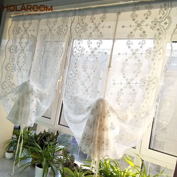 Valge Tikand Lill Ekraanid Kaasaegne Voile Õhuke Tülli eest Magamistuba, elutuba Windows Kardin Ice Flower Rooma Kardinad