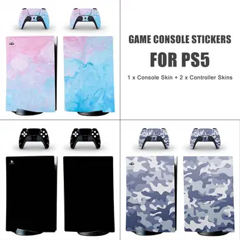 Mängu Konsool Decor Kleepsud PS5 Konsooli Liim Tagatud Vinüül Jaoks PS5 Naha 1 Konsooli Nahk +2 Kontrolli Naha Kleebised