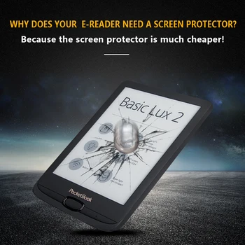 Karastatud Klaas Ekraani Kaitsekile 6 tolline Sülearvutile eReader - HD karastatud film/Lihtne Installimine Anti Scratch Edition (Pack 2)