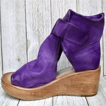 Retro kingad naiste suveks kõrge kontsaga mood naiste kingad 2021 uus high-top kiilu sandaalid paks-baseeruv kala suu sandaalid naistele