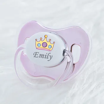 MIYOCAR kohandatud mis tahes nimi, unikaalne disain, crown bling Metallik lutt dummy BPA vaba ainulaadne kingitus new born baby shower