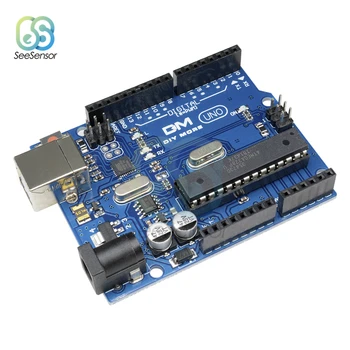 UNO R3 ATMEGA16U2+MEGA328P Chip For Arduino UNO R3 Development Board + USB Cable