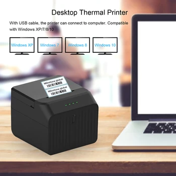 Vahe 58mm Ean-Thermal Label Printer Desktop Label/Kviitung Printer Kleebis USB/Bluetooth Google Play Android Windows