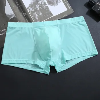 Meeste transparen poksijad näha läbi aluspüksid seksikas aluspesu Vabaaja bokserid sleepwear