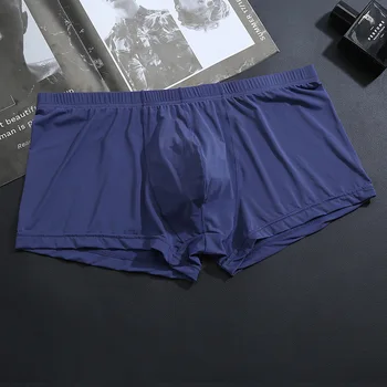 Meeste transparen poksijad näha läbi aluspüksid seksikas aluspesu Vabaaja bokserid sleepwear