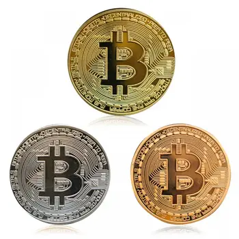 Hot Müük Kullatud Bitcoin Mündi Kunsti Suveniiride Suurepärane Kingitus Laekuva Füüsilise Metalli Mündi Krüpto Mälestusmünte Dropshipping