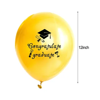 Lõpetamist Õhupallid 12inch Latex Balloon Lõpetamist ühise Põllumajanduspoliitika Prindi Konfetit Õhupalli Kollaaž keskkooli Lõpetamist Partei Teenetemärgi