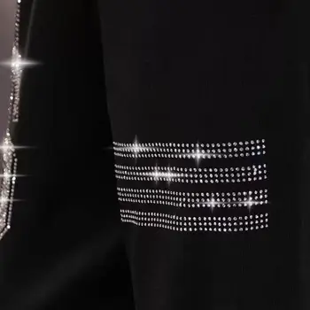 Naiste Uus Täht Püksid Mood Elastne Kõrge Vöökoht Harajuku Sweatpants Naine Streetwear Vabaaja Lahti Pahkluu Pikkusega, Mustad Püksid