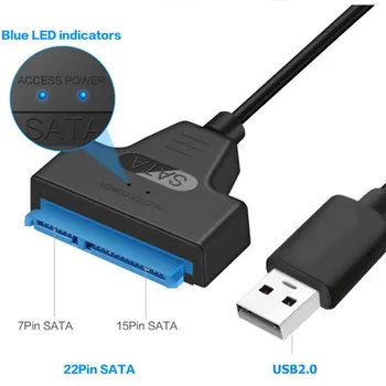 USB2.0 SAT 22pin (7pin+15pin) Easy Drive Kaabel Adapteri abil Kokku LengthPC Multi-function Laiendamine Tarvikud