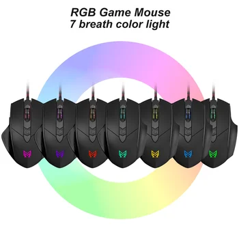 USB Wired Gaming Mouse Ergonoomiline 3200DPI Reguleeritav 6 Nupud LED Optiline Professionaalne Arvuti Hiirte PC-Sülearvuti Hiir Gamer