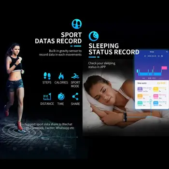 Smartwatch südame löögisageduse smart watch -, vererõhu-sports-tracker fitness SPOVAN sport käevõru kellad magada monitor, full touch