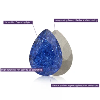 Sinine Kive Liimi Küüned DIY Kunst, Käsitöö, Kristallid Pointback Lahti Crystal Kivi K9 Klaas Rhinestone Riided Kotid