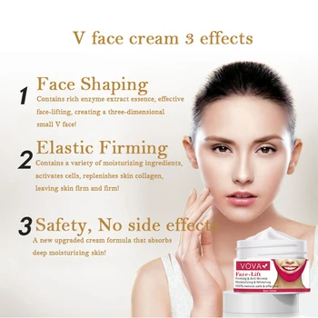 VOVA Salenemisele näokreem 3D CreamFace Ravi Näo -, Tõste-Naha Kindel Koor Võimas V-Line Toidab Nahka Niisutav Hooldus TSLM2