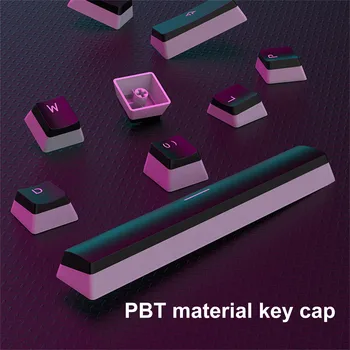 Keycaps Double Shot Taustavalgustusega PBT-Puding Keycap Komplekt koos Lemmikutega kooskõlas Cherry MX Mehaaniline Klaviatuur, Must&Valge