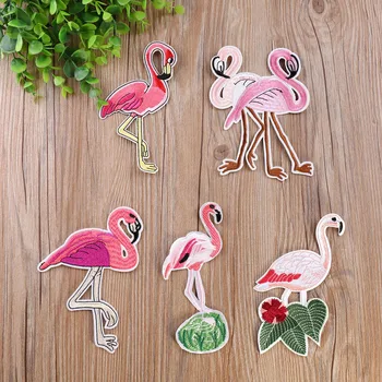 1tk Flamingo Soojuse ülekannet Raud Õmble Plaastrid Riietus DIY Riided Dekoratiivsed Kleebised Applique Tikandid Plaaster 47208