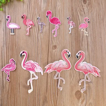 1tk Flamingo Soojuse ülekannet Raud Õmble Plaastrid Riietus DIY Riided Dekoratiivsed Kleebised Applique Tikandid Plaaster 47208