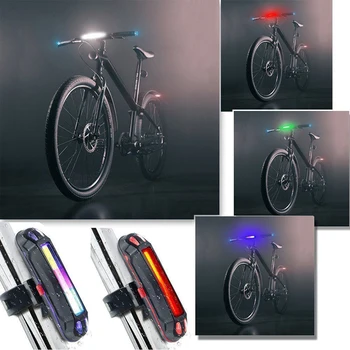 Jalgratta Valgus Bike Veekindel Tagumine Tuli MTB Ratas USB Laetav LED Tagumine Lamp Hoiatus Taillamp Laterna Bike Tarvikud