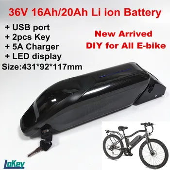 2021 uus toode Lahe E-bike liitiumaku 36V 12Ah 16Ah 20Ah USB Port, Võimas Aku Elektriline Jalgratas Konversioone