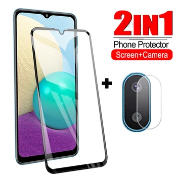 2in1 ees kile, kaamera klaas samsung Galaxy A02 ekraani kaitsed samsung samsung samsung a02 karastatud klaas