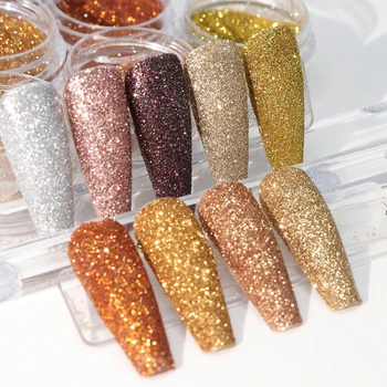 0,1 MM Küünte Kristall Teemant Fine Glitter Set Sädelevat Vikerkaar Pulber Chrome ' i Pigment Tolmu DIY Kutsealal, Küünte Asjade RK150079