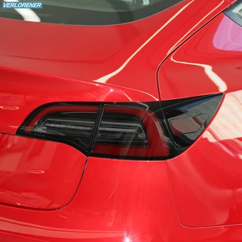 Auto Esitulede kaitsekile Taillight Suitsutatud, Must Tint Wrap Vinüül Läbipaistev TPU Kleebise Jaoks Tesla Model 3 2019 2020 2021