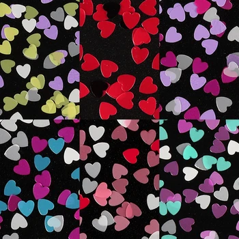 6 Kastid Magus Armastus Südames Paksu Glitter Epoksüvaik Litrid Värvilised Pärlmutterläiget Tekitavad Glitter Täitmise Diy Tarvikud Ehete Tegemine