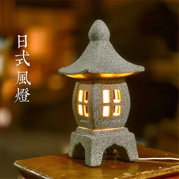 Jaapani-stiilis kivi laterna aed, hoov, savi tuul lamp muru rockery aiandus, maastik lamp imitatsioon kivi muster lamp